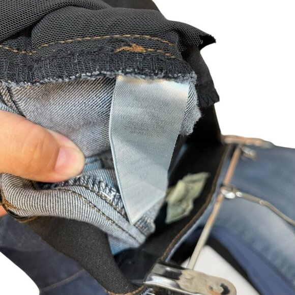 Democracy Ab Solution Women Dark Washed Denim Flare Bootcut Jeans Size 12 - Picture 3 of 5